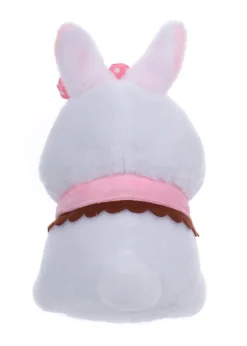 Amuse Vanilla Bunny Plush with Pink and Brown Bow