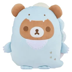 Chairoikoguma San-X Original Plays with Dino Flat Mochi Series Plush - Pastel Blue