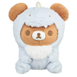 Chairoikoguma San-X Original Plays with Dino Series Plush - Pastel Blue