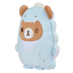 Chairoikoguma San-X Original Plays with Dino Flat Mochi Series Plush - Pastel Blue