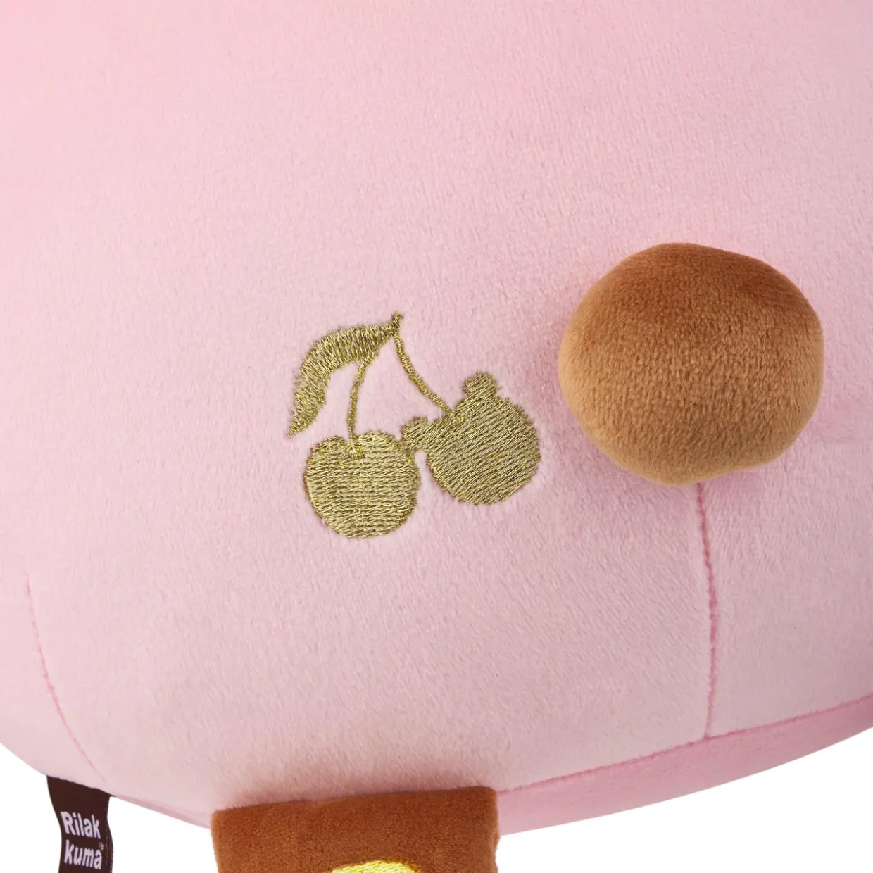 Chairoikoguma San-X Original Cherry Mochi Cushion Plush - Pink