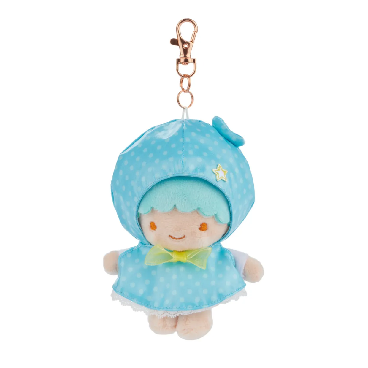 KIKI of Twin Stars Blue Raincoat Keychain Plush