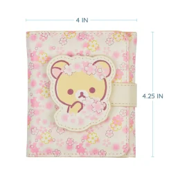 Korilakkuma Sakura Cherry Blossom Pu Leather Tri-Fold Wallet Pouch