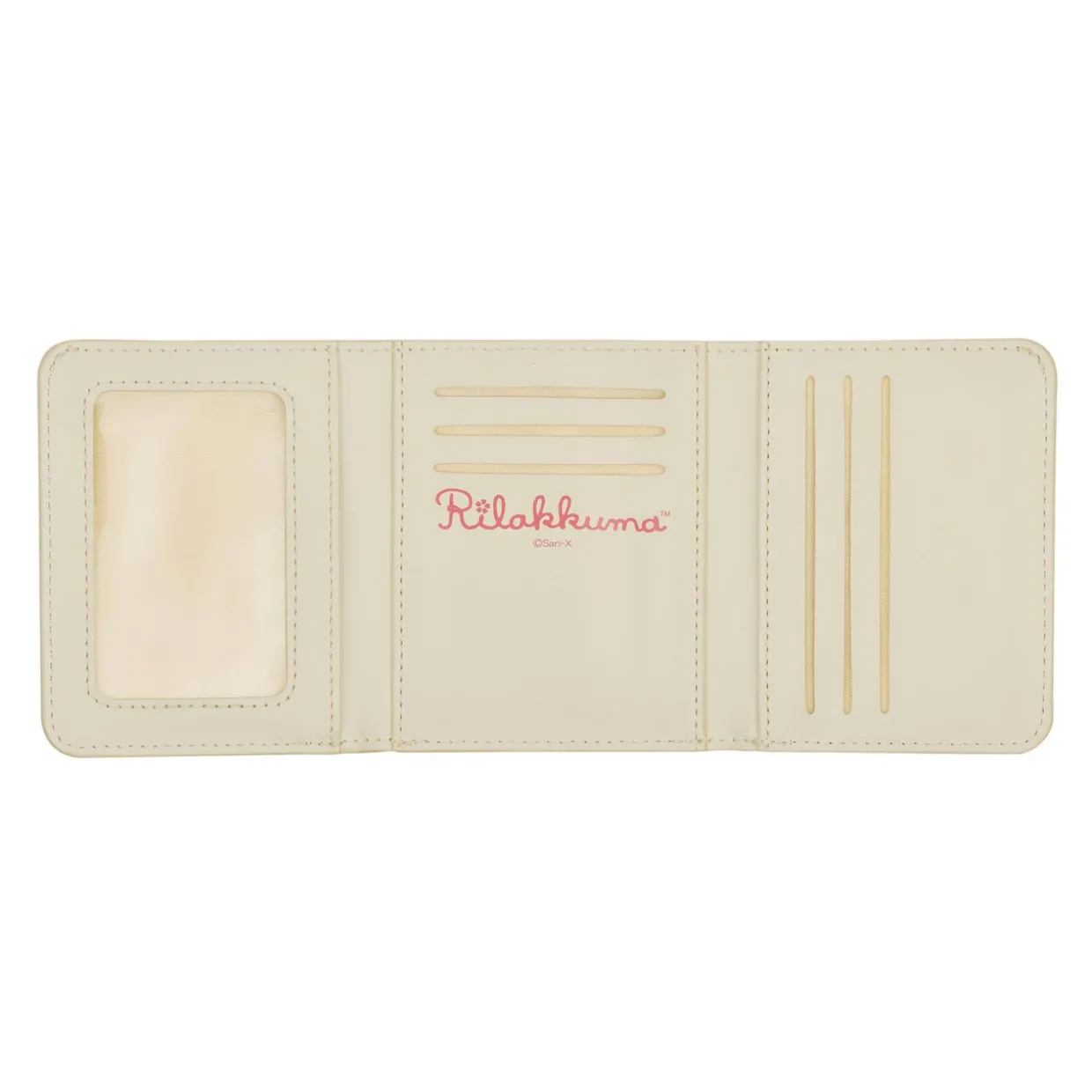 Korilakkuma Sakura Cherry Blossom Pu Leather Tri-Fold Wallet Pouch