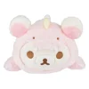 Korilakkuma San-X Original Plays with Dino Laydown Series Plush - Soft Pink
