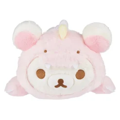 Korilakkuma San-X Original Plays with Dino Laydown Series Plush - Soft Pink