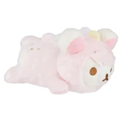 Korilakkuma San-X Original Plays with Dino Laydown Series Plush - Soft Pink