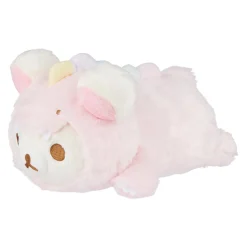 Korilakkuma San-X Original Plays with Dino Laydown Series Plush - Soft Pink