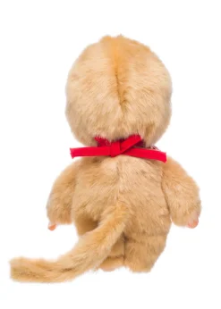 Monchhichi Beige Boy With Bib - Red/White
