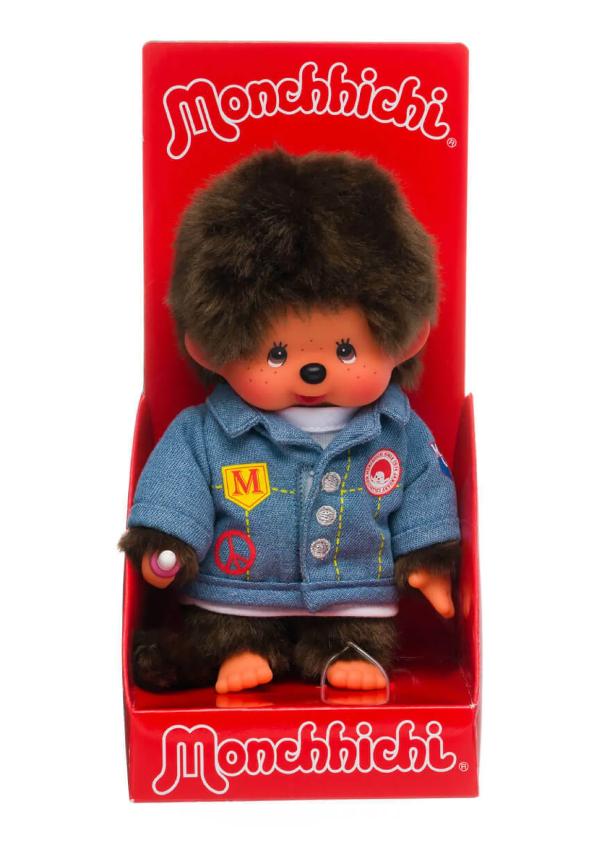 Monchhichi Boy in a DENIM Jacket Plush