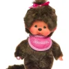 Monchhichi Standard Girl with Pink Bib