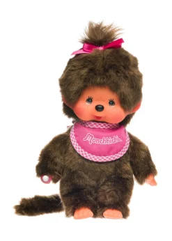 Monchhichi Standard Girl with Pink Bib