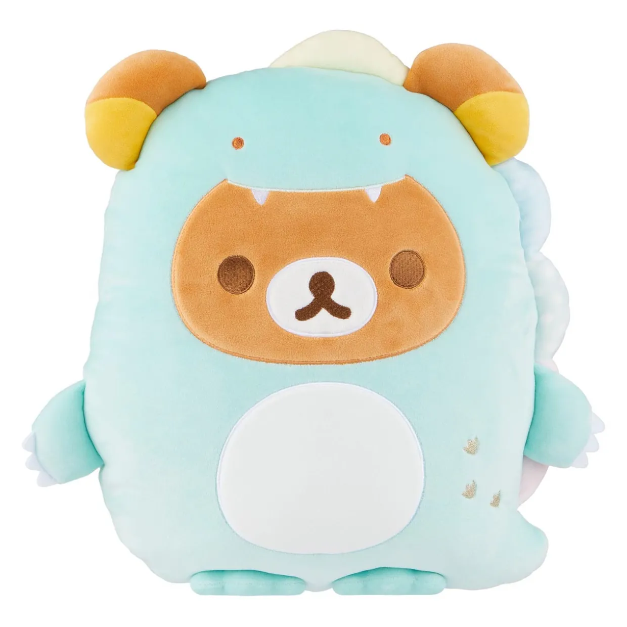Rilakkuma San-X Original Plays with Dino Flat Mochi Series Plush - Pastel Green