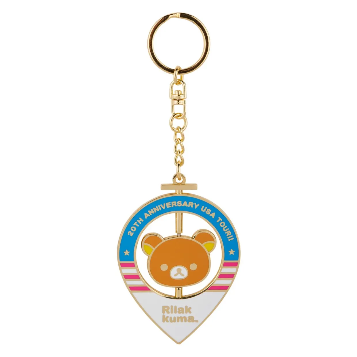 Rilakkuma 20th Anniversary USA Tour Floating Enamel Keychain
