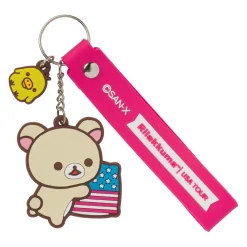 Rilakkuma 20th Anniversary USA Tour Korilakkuma Keychain - Pink