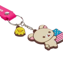 Rilakkuma 20th Anniversary USA Tour Korilakkuma Keychain - Pink