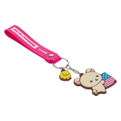 Rilakkuma 20th Anniversary USA Tour Korilakkuma Keychain - Pink