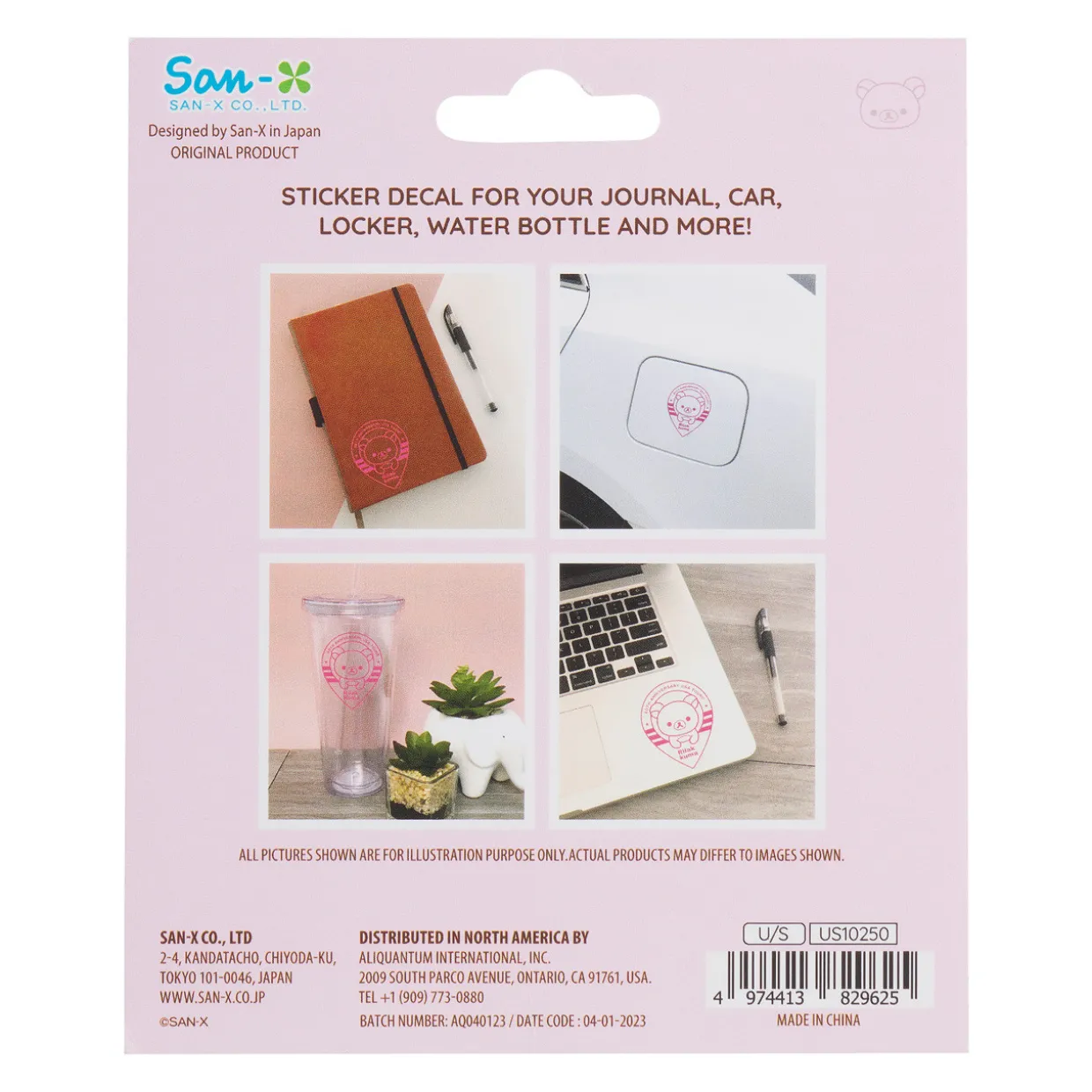 Rilakkuma 20th Anniversary USA Tour Drop Pin Decal - Red