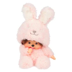 Sekiguchi Monchhichi Sitting Fluffy Bunny Doll Plush