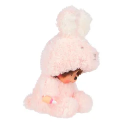 Sekiguchi Monchhichi Sitting Fluffy Bunny Doll Plush