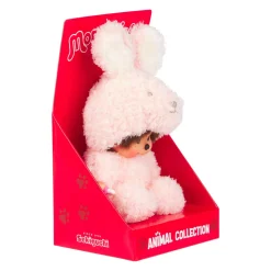Sekiguchi Monchhichi Sitting Fluffy Bunny Doll Plush