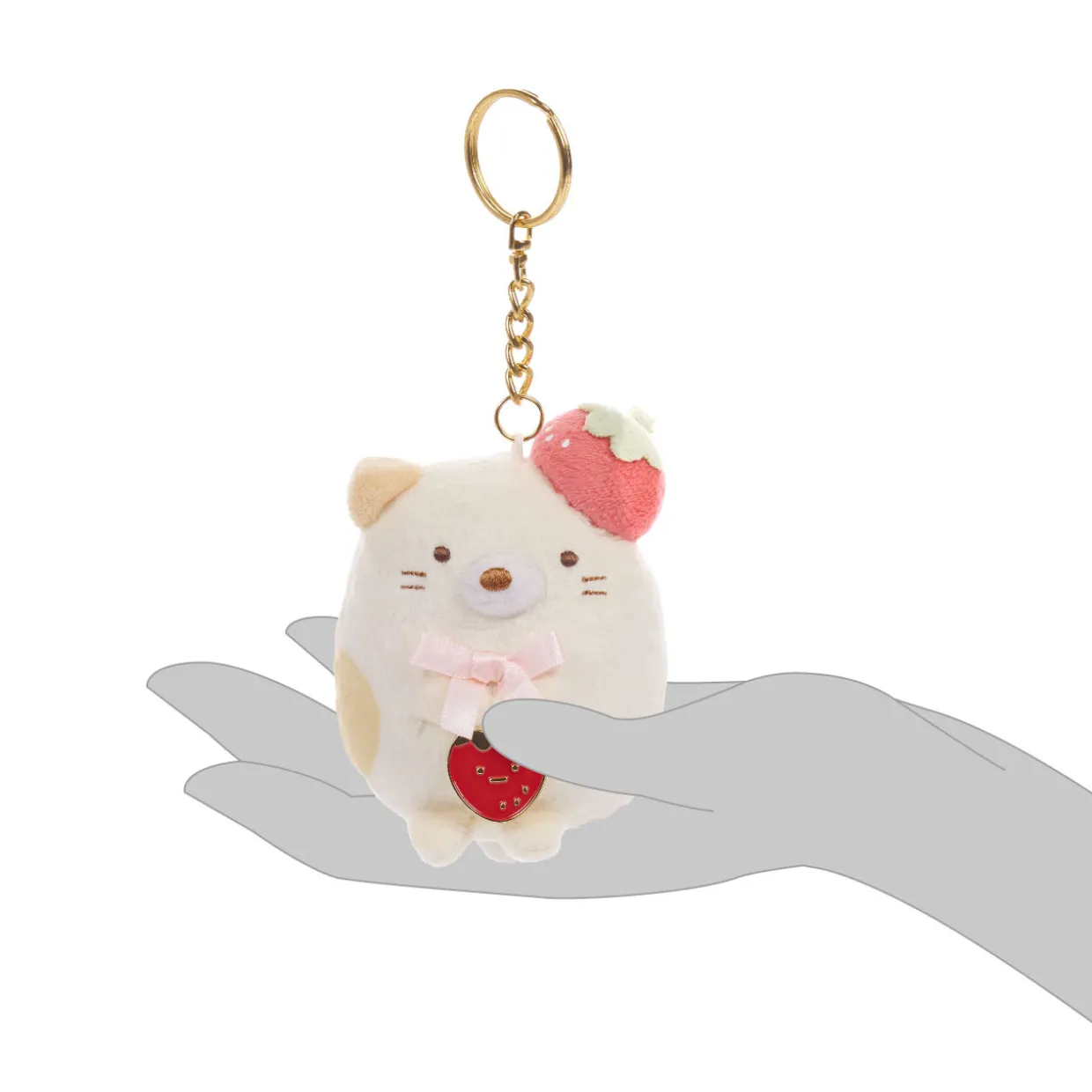 Sumikkogurashi Neko San-X Original Strawberry Series Keychain